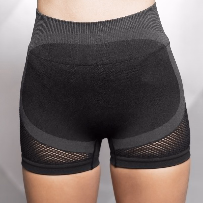 Black Athletic Women’s Shorts, manufactured by Alayki International, custom activewear