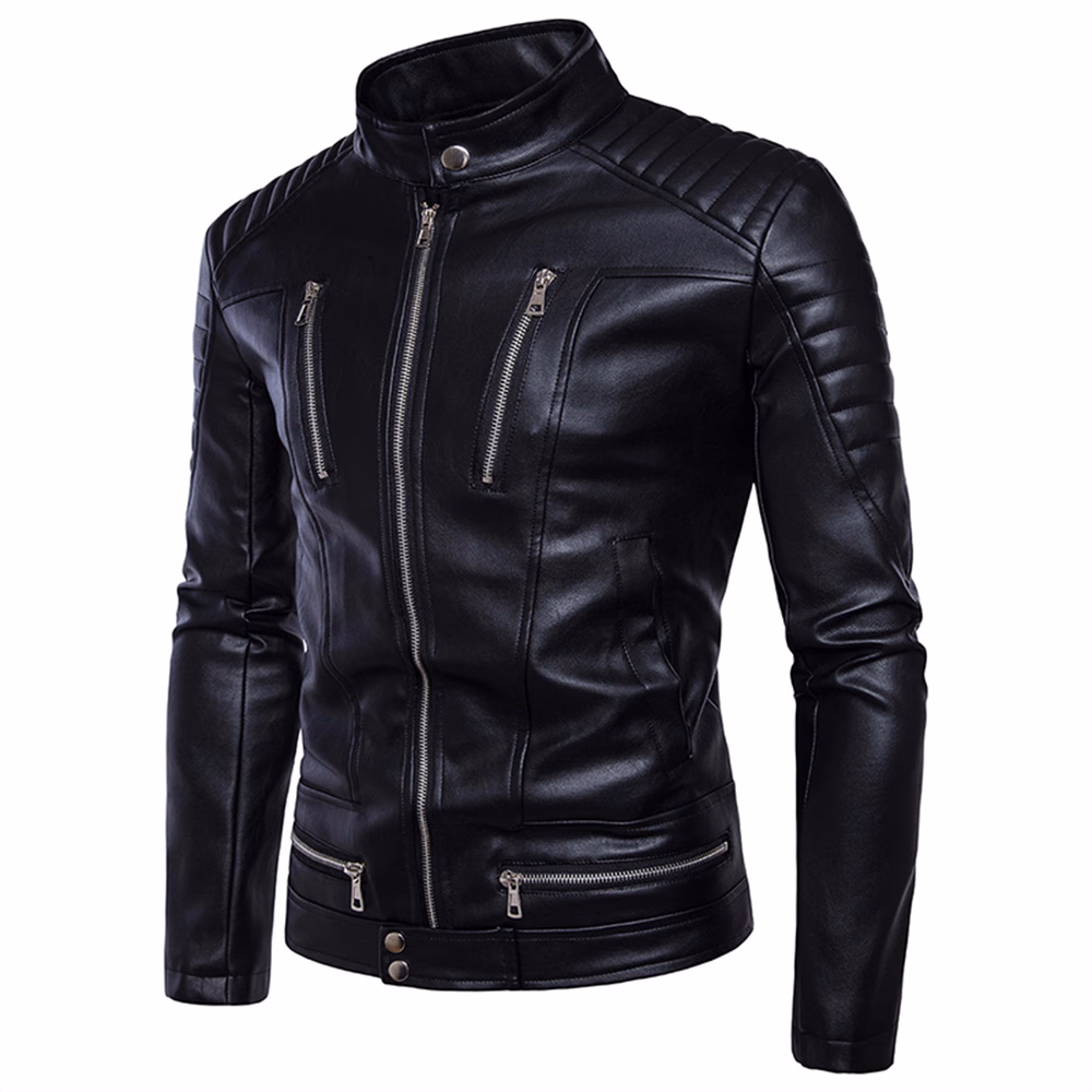 Black Bomber Men’s Fashion Leather Jackets, manufactured by Alayki International, custom leather jacket