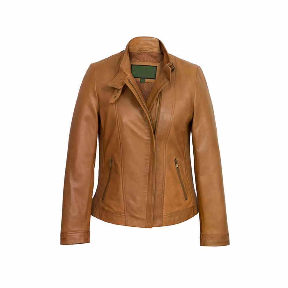Black Fitted Women’s Leather Jackets, manufactured by Alayki International, custom leather jacket