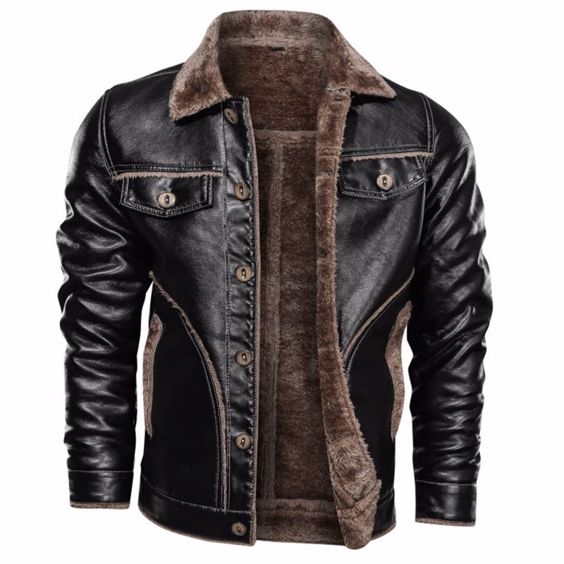 Black Men’s Leather Jackets, manufactured by Alayki International, custom leather jacket