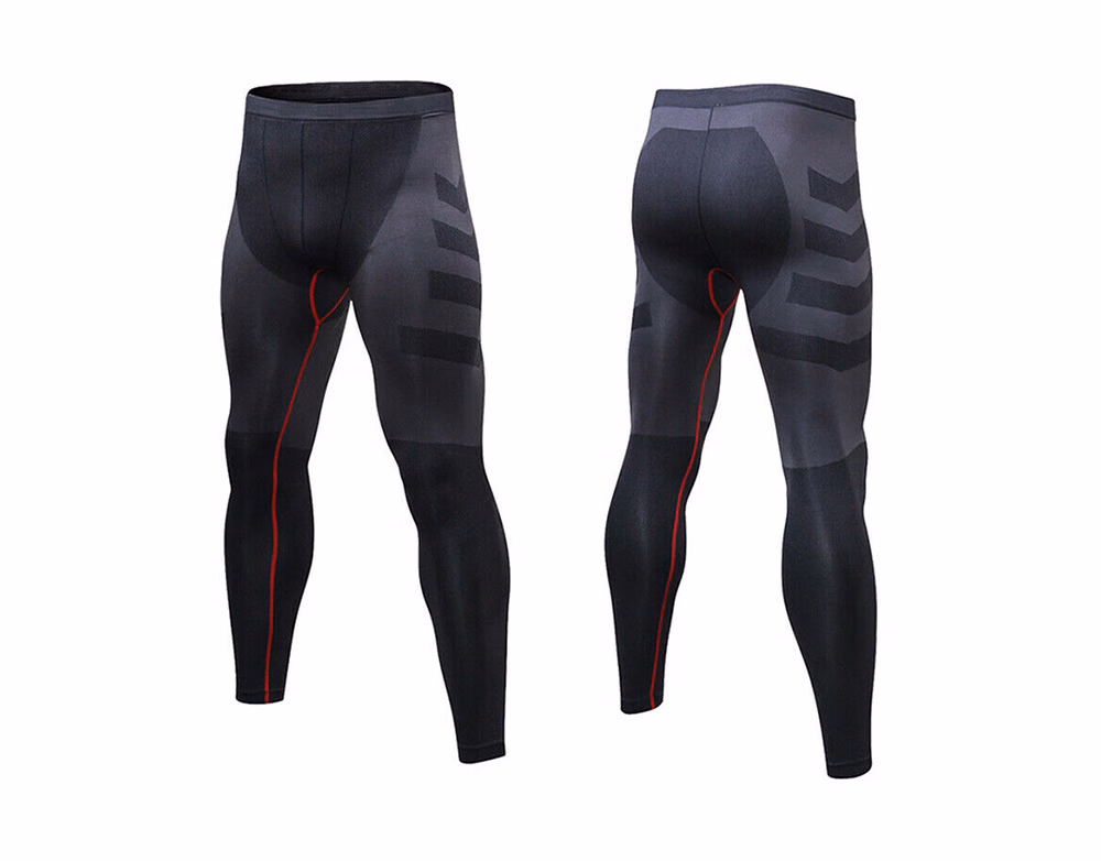 Black Men’s Leggings, manufactured by Alayki International, custom activewear