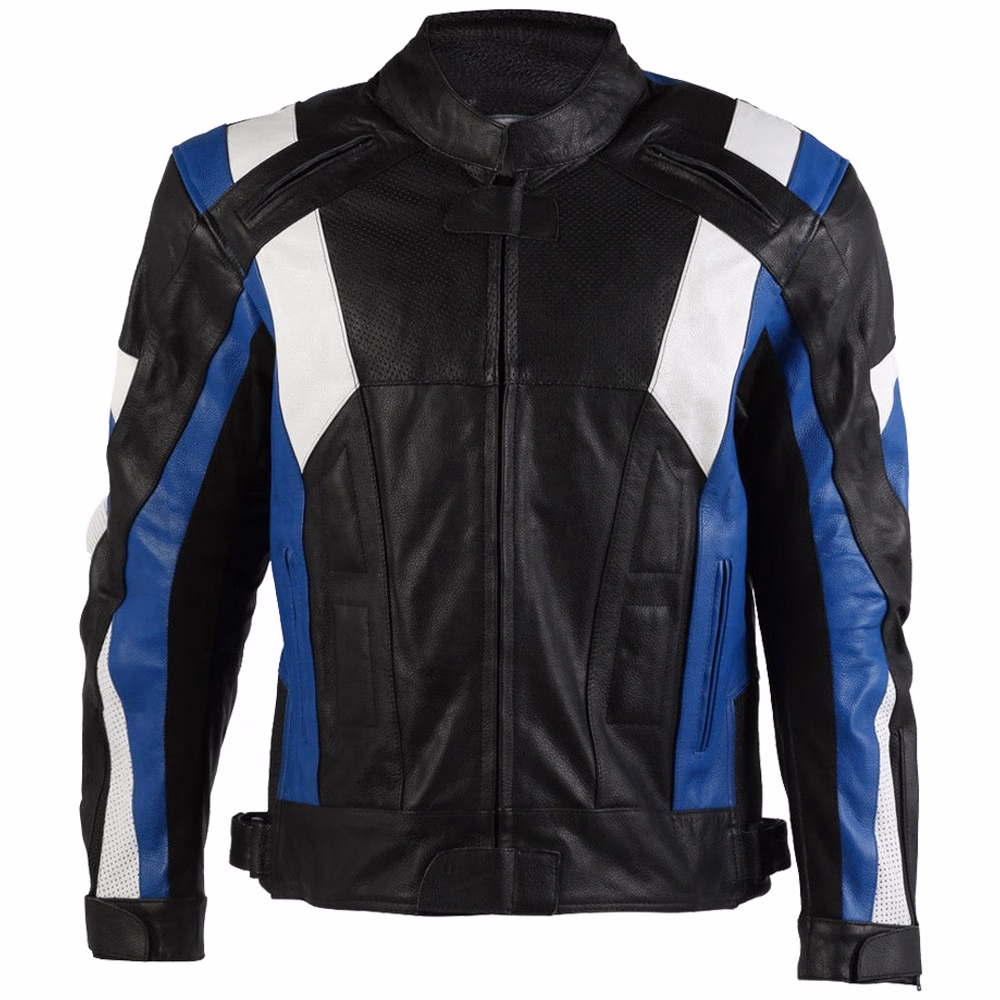 Blue Summer Motorcycle Jackets, manufactured by Alayki International, custom motorcycle jacket