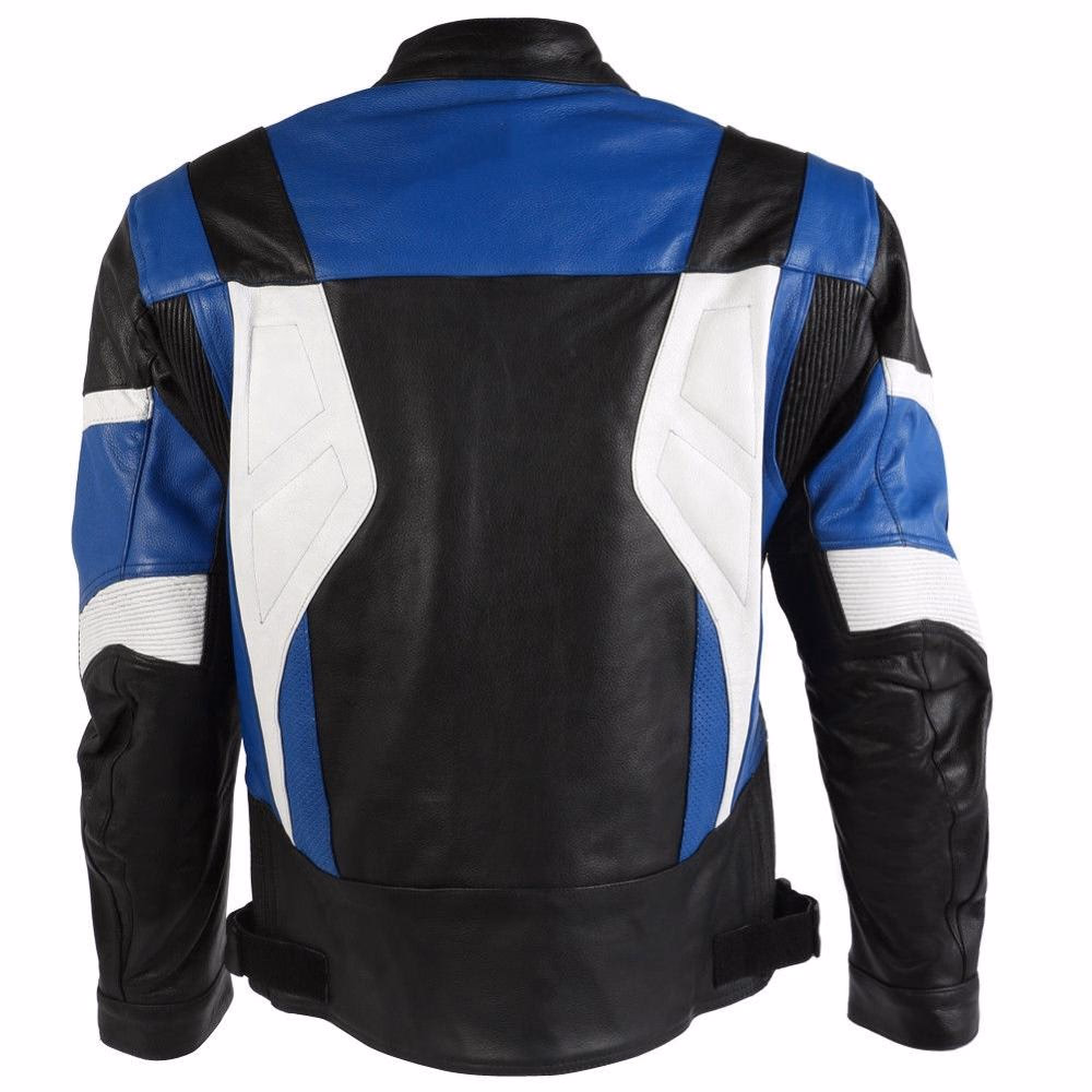 Blue Winter Motorcycle Jackets, manufactured by Alayki International, custom motorcycle jacket
