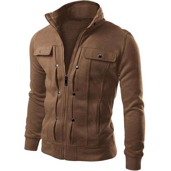 Brown Shearling Men’s Leather Jackets, manufactured by Alayki International, custom leather jacket