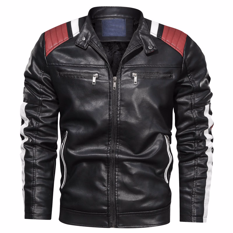 Brown Snap-Collar Men’s Leather Jackets, manufactured by Alayki International, custom leather jacket
