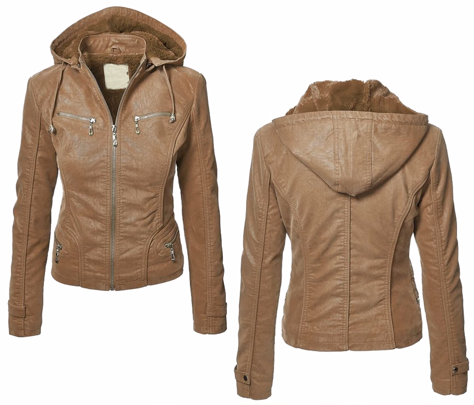 Brown Studded Women’s Leather Jackets, manufactured by Alayki International, custom leather jacket