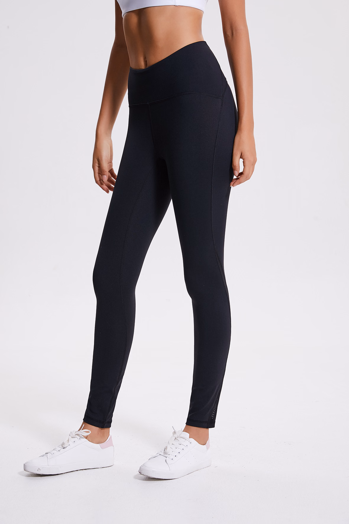 Charcoal Capri Women’s Leggings, manufactured by Alayki International, custom activewear