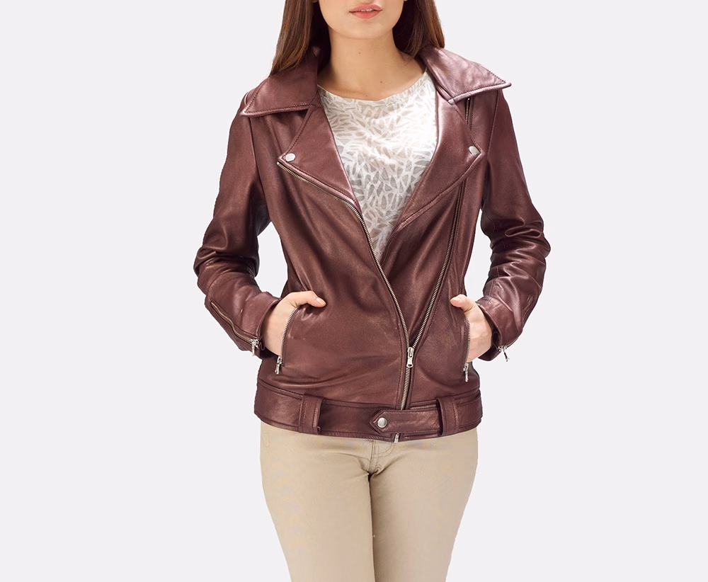 Cognac Blazer Women’s Leather Jackets, manufactured by Alayki International, custom leather jacket