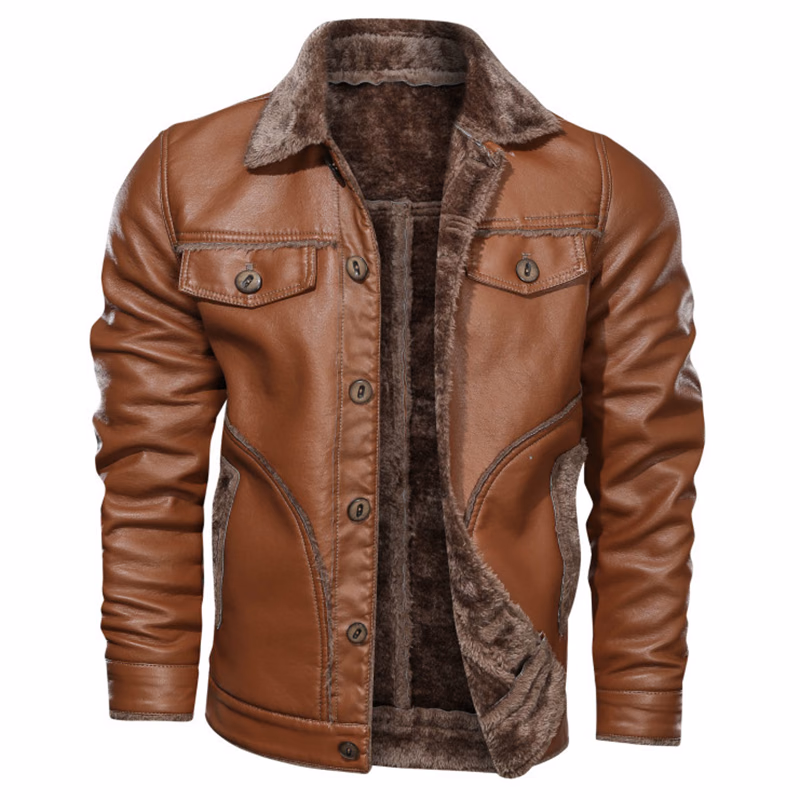 Cognac Men’s Leather Jackets, manufactured by Alayki International, custom leather jacket