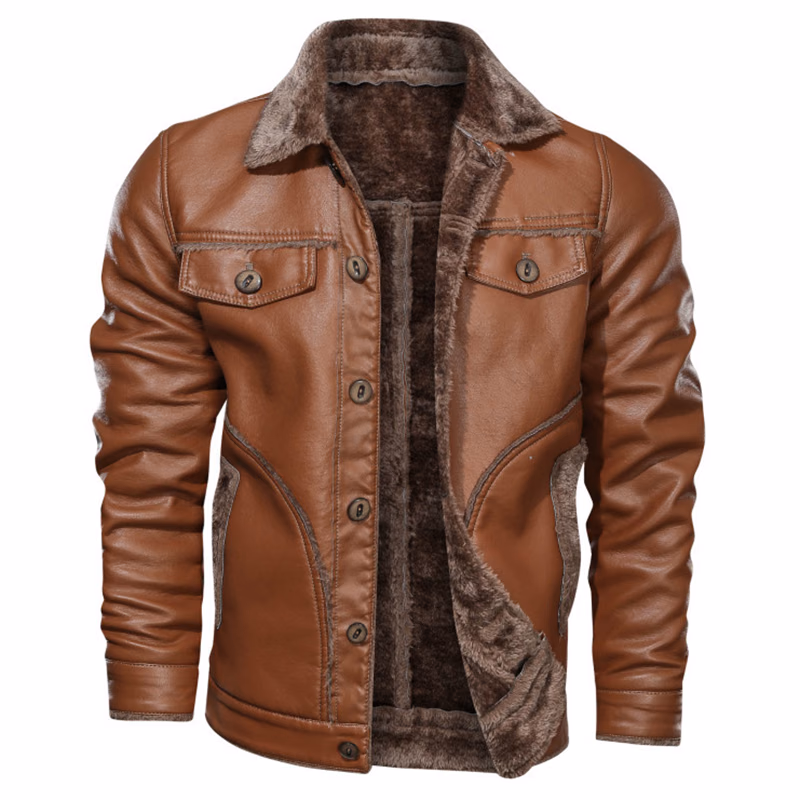 Cognac Men’s Leather Jackets, manufactured by Alayki International, custom leather jacket