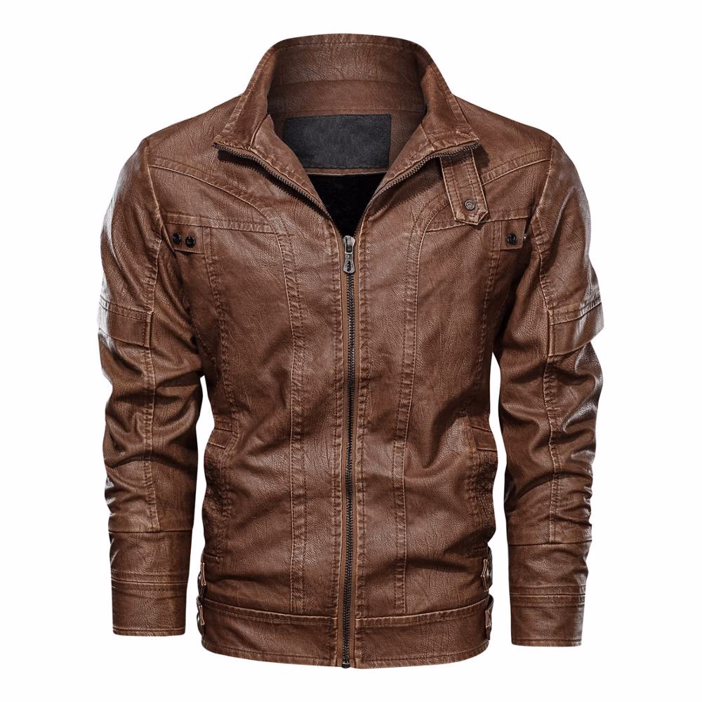 Cognac Trucker Men’s Leather Jackets, manufactured by Alayki International, custom leather jacket