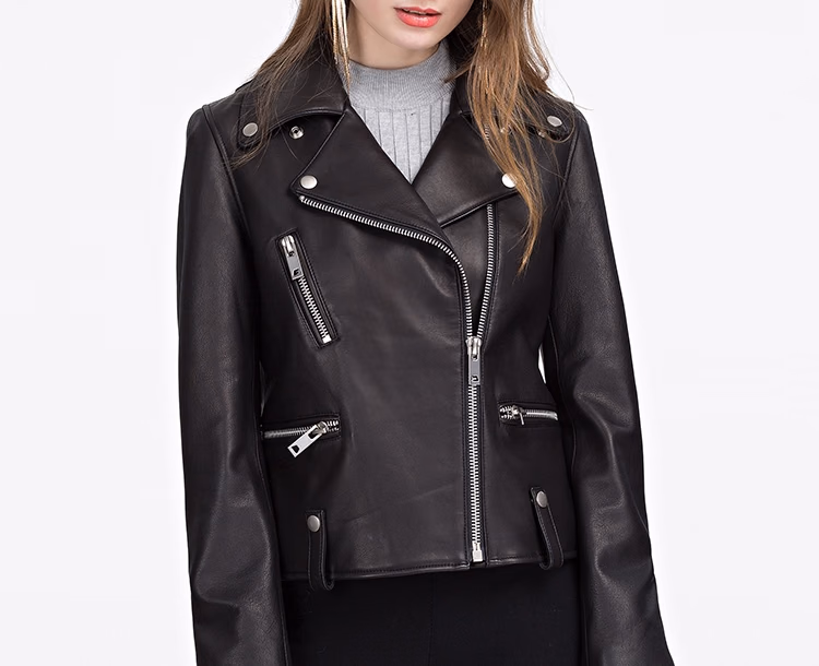 Cropped Women’s Leather Jackets, manufactured by Alayki International, custom leather jacket