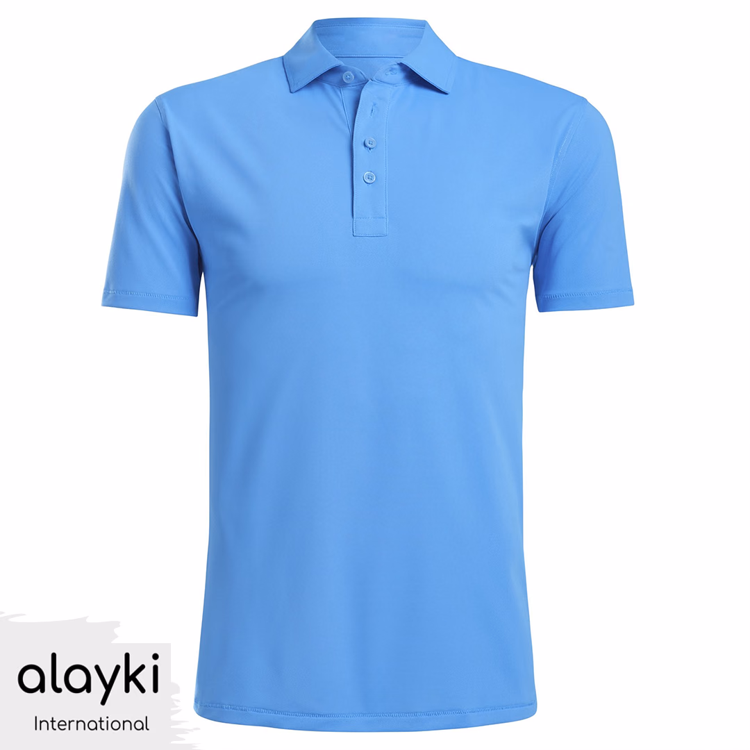 Custom Golf Polos, manufactured by Alayki International, custom golf apparel