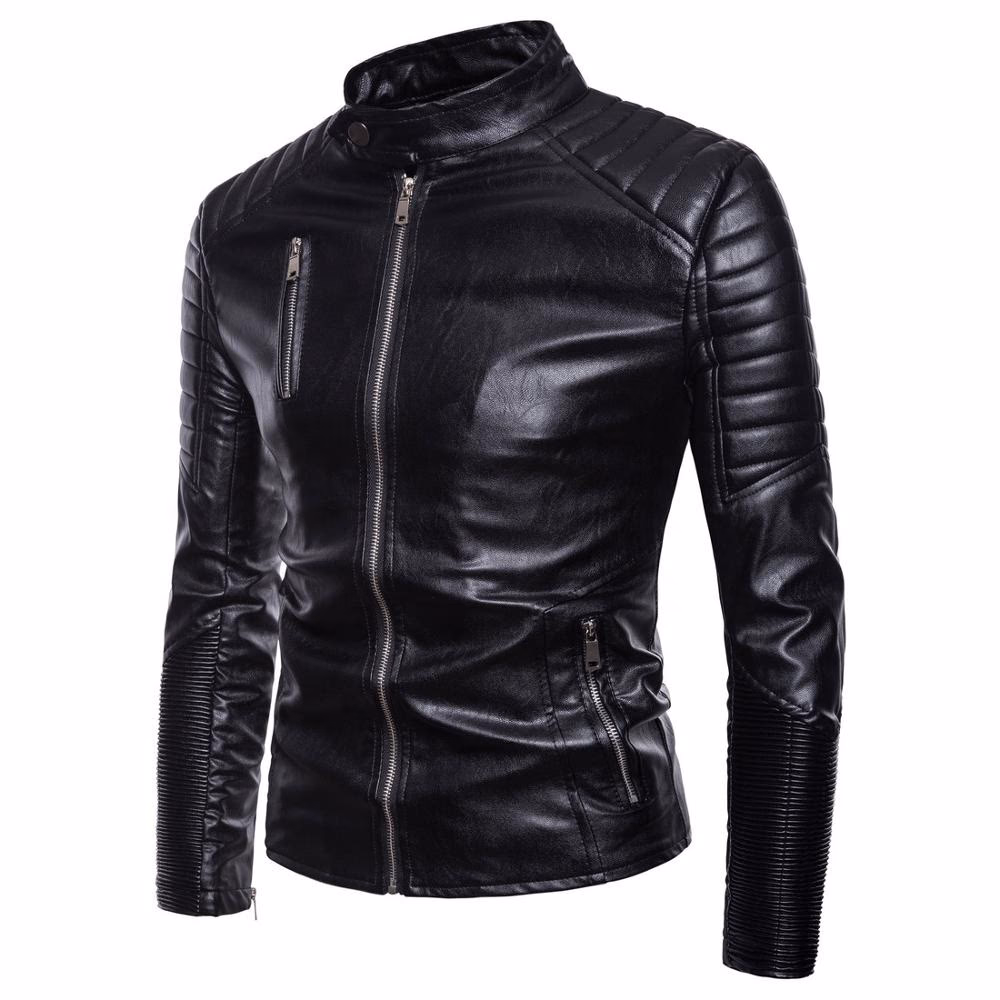 Embroidered Men’s Leather Jackets, manufactured by Alayki International, custom leather jacket