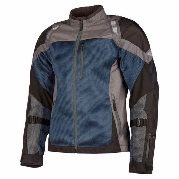 Grey Dual-Sport Motorcycle Jackets, manufactured by Alayki International, custom motorcycle jacket