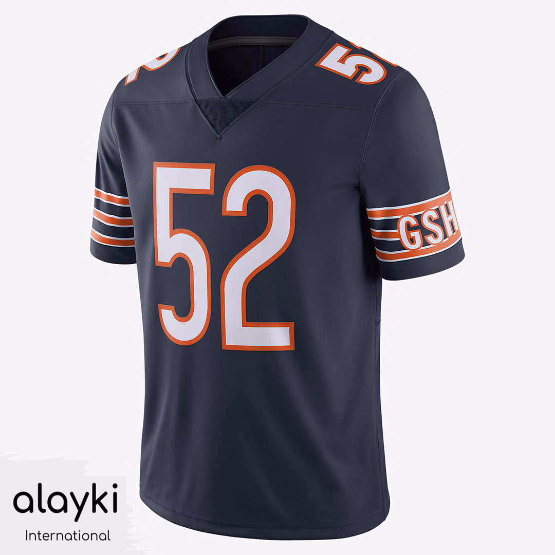 Low Minimum Football Uniforms manufactured by Alayki International, custom American football apparel