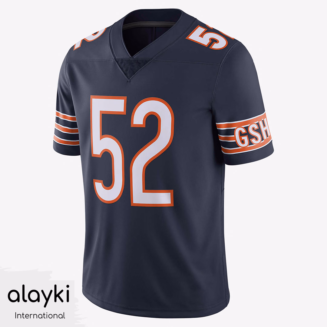 Low Minimum Football Uniforms manufactured by Alayki International, custom American football apparel