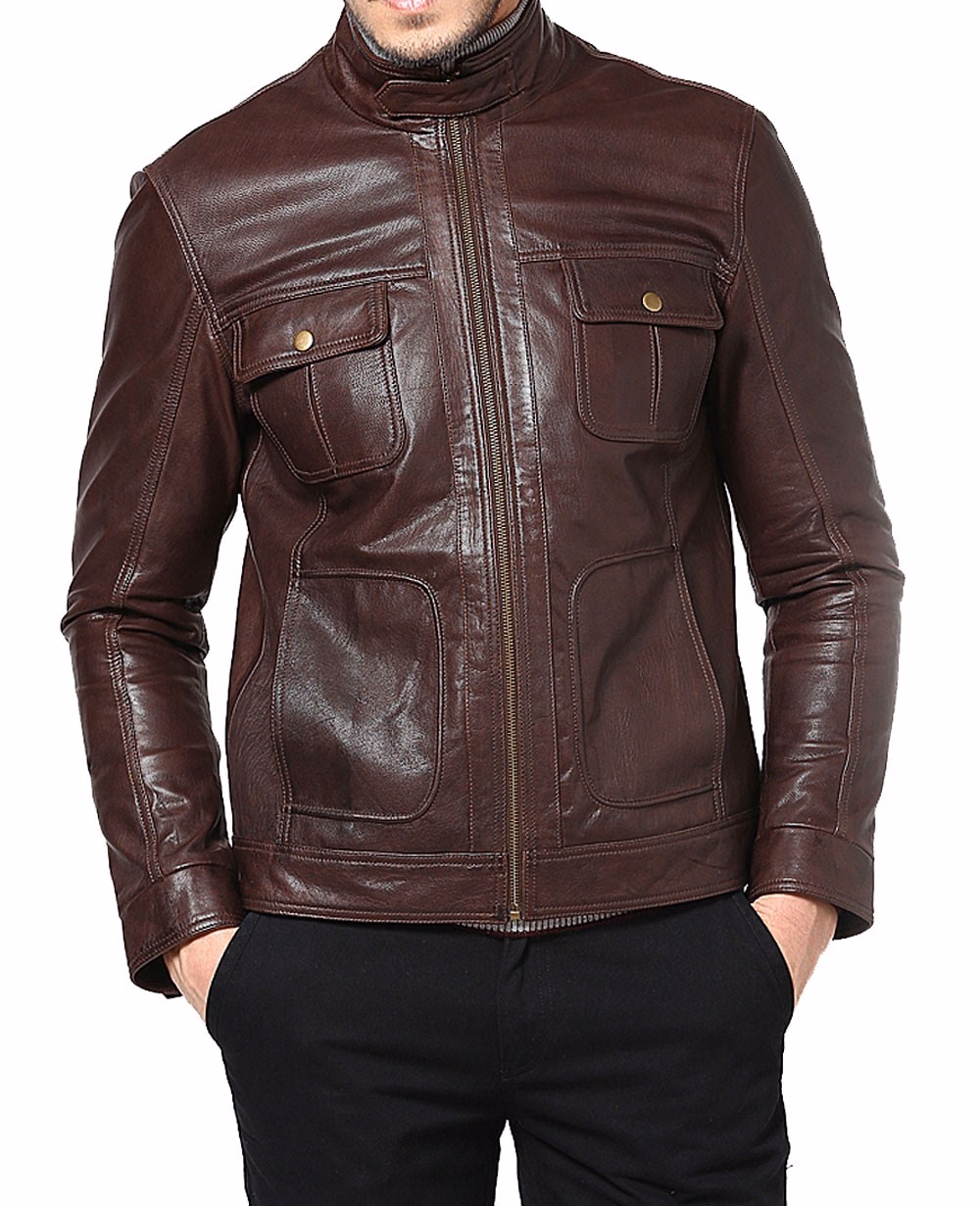 Men’s Leather Blouson Jackets, manufactured by Alayki International, custom leather jacket
