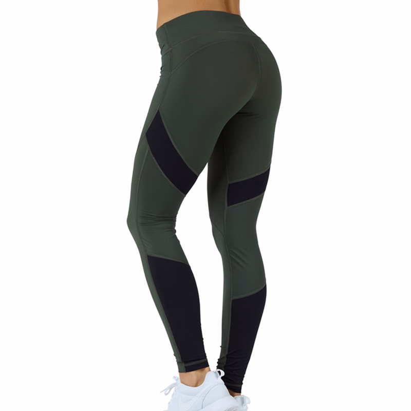 Olive Running Women’s Leggings, manufactured by Alayki International, custom activewear