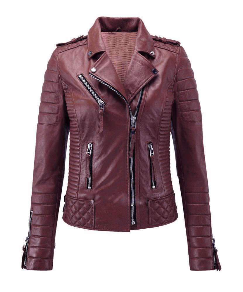 Racer Women’s Leather Jackets, manufactured by Alayki International, custom leather jacket