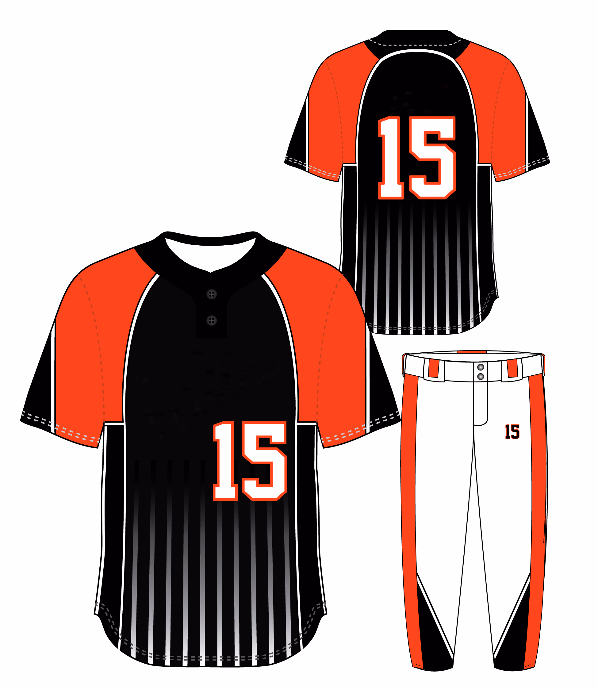 Rec League Baseball Uniforms manufactured by Alayki International, custom baseball apparel