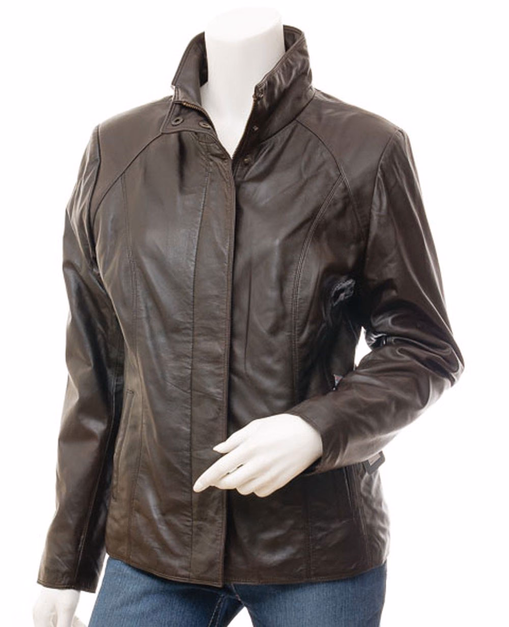 Tan Bomber Women’s Leather Jackets, manufactured by Alayki International, custom leather jacket
