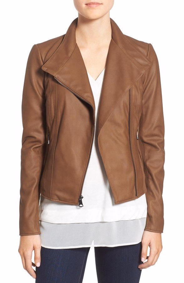 Tan Hooded Women’s Leather Jackets, manufactured by Alayki International, custom leather jacket