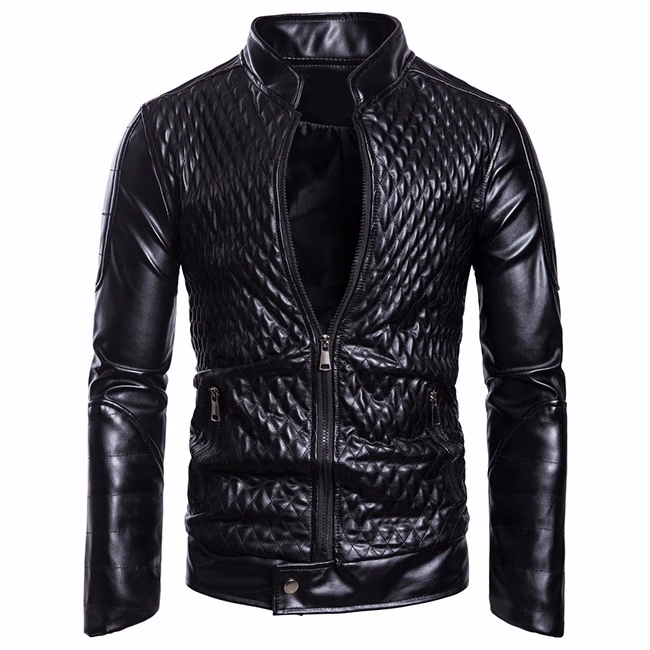 Tan Snap-Front Men’s Fashion Leather Jackets, manufactured by Alayki International, custom leather jacket