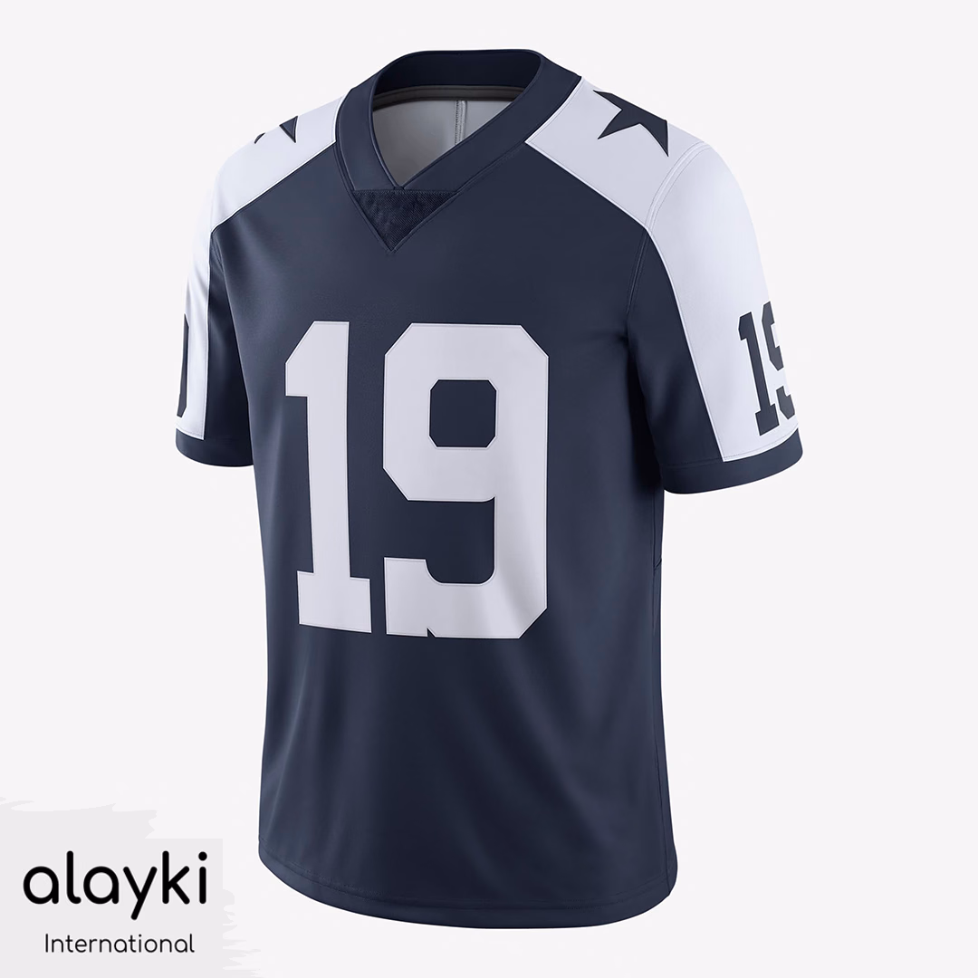 Throwback Football Jerseys manufactured by Alayki International, custom American football apparel