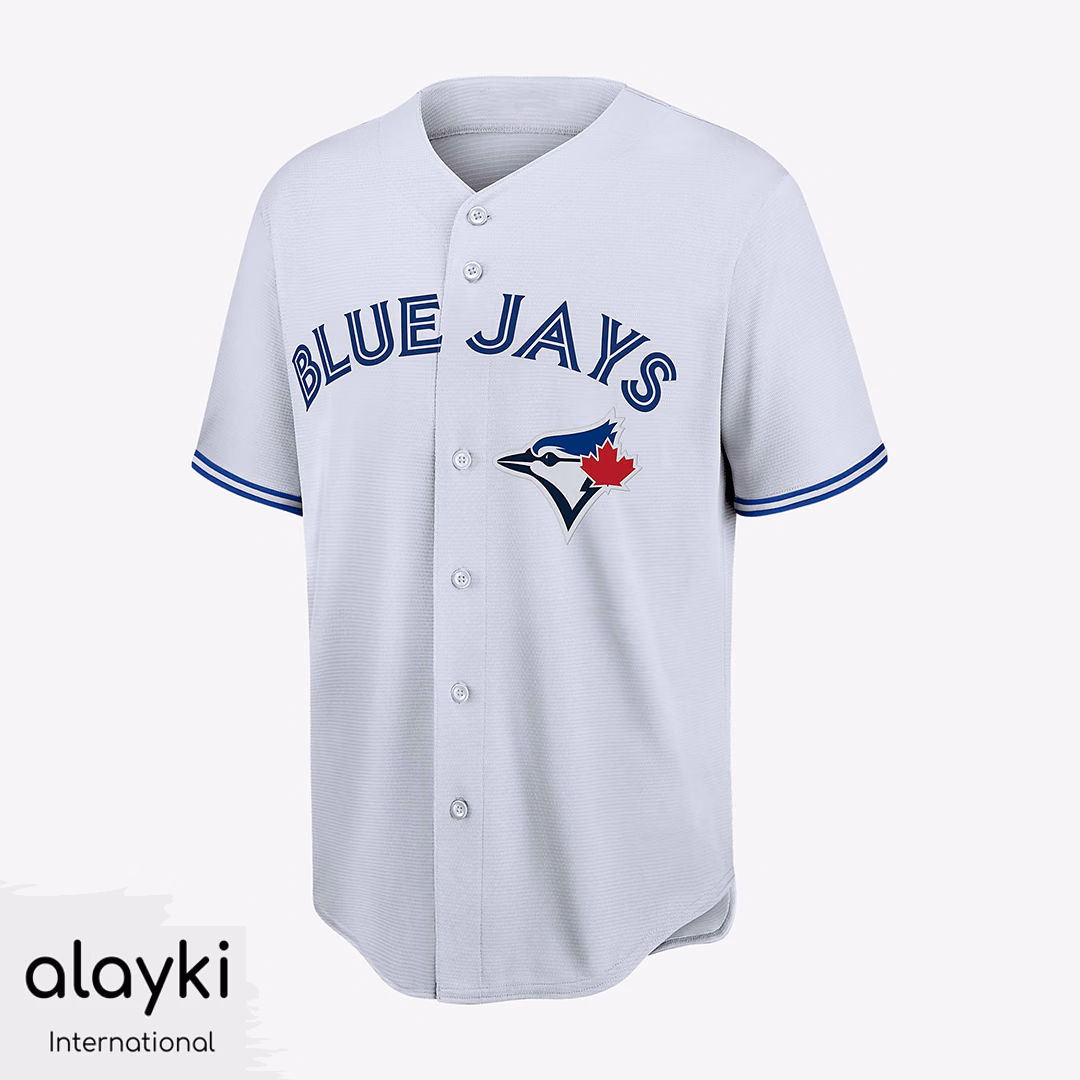 Two-Button Baseball Jerseys manufactured by Alayki International, custom baseball apparel