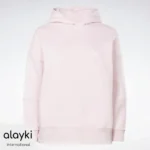 Alayki Pink Oversized Pullover Hoodie for Women | Dropped Shoulder Soft Knit Finish AWHD005