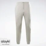 Alayki Heather Grey Gym Jogger Pants for Men | Tapered Ribbed-Cuff Soft Knit Finish AMPJ009