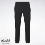 Alayki Black Gym Jogger Pants for Men | Tapered Fit Matte Performance Finish AMPJ011