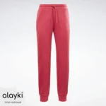 Alayki Coral Pink Gym Jogger Pants for Women | Tapered Ribbed-Cuff Soft Knit Finish AWPJ004