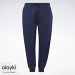 Alayki Navy Blue Relaxed Jogger Pants for Women | with Drawstring Waist Soft Knit Finish AWPJ006