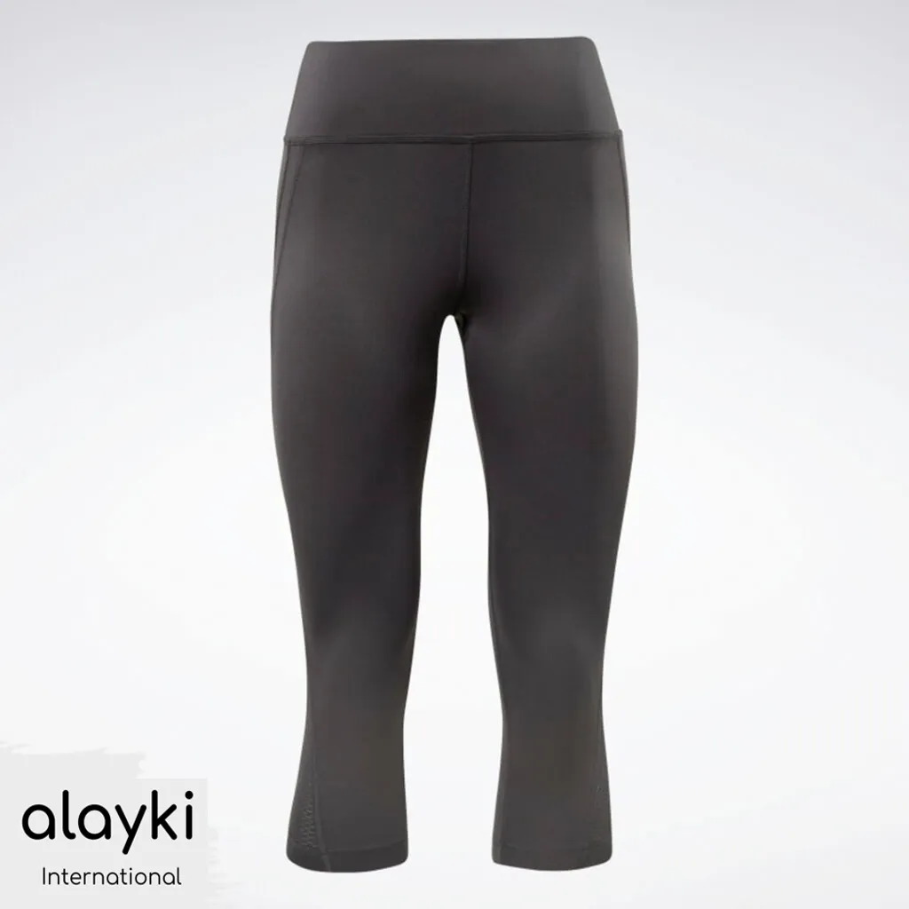 active-wear-gym-leggings-tights-AWLT016-1024x1024 Alayki Charcoal Grey Capri Leggings with Mesh Hem for Women | Smooth Stretch Finish Gym Tights AWLT016 - Image 1