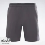 Alayki Charcoal Grey Woven Gym Shorts for Men | Elastic Waistband Lightweight Woven Finish AMST005