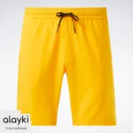 Alayki Yellow Woven Shorts for Men | Drawstring Waistband Lightweight Woven Finish AMST010