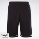 Alayki Black Shorts with White Stripe Trim for Men | Ribbed Waistband Smooth Stretch Finish AMST014