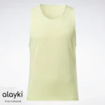Alayki Pale Green Tank Top for Men | Scoop Neck Smooth Stretch Finish AMTT003