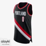 Alayki Black Basketball Jersey for Men | Diagonal Stripe Sash Smooth Stretch Finish SMBT108