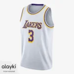 Alayki White and Purple Basketball Jersey for Men | Ribbed Armhole Trim Mesh-Panel Finish SMBT115