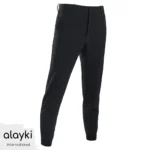 Alayki Black Golf Joggers for Men | Ribbed Ankle Cuffs Matte Performance Finish SMGF309