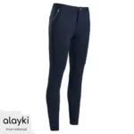 Alayki Navy Blue Skinny Golf Trousers for Women | Zip Pocket Smooth Stretch Finish SWGF304
