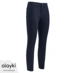 Alayki Navy Blue Slim Golf Trousers for Women | Five-Pocket Smooth Stretch Finish SWGF305
