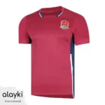Alayki Maroon Rugby Jersey for Men | Tonal Shoulder Print Smooth Stretch Finish SMRB106
