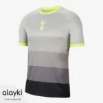 Alayki Grey and Lime Ombre Soccer Jersey for Men | Raglan Sleeves Crew Neck Smooth Stretch Finish SMSC103