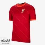 Alayki Red Diagonal Stripe Soccer Jersey for Men | Ringer Collar Contrast Cuffs Smooth Stretch Finish SMSC106