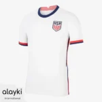 Alayki White Soccer Jersey for Men | Ringer Collar Contrast Side Piping Smooth Stretch Finish SMSC107